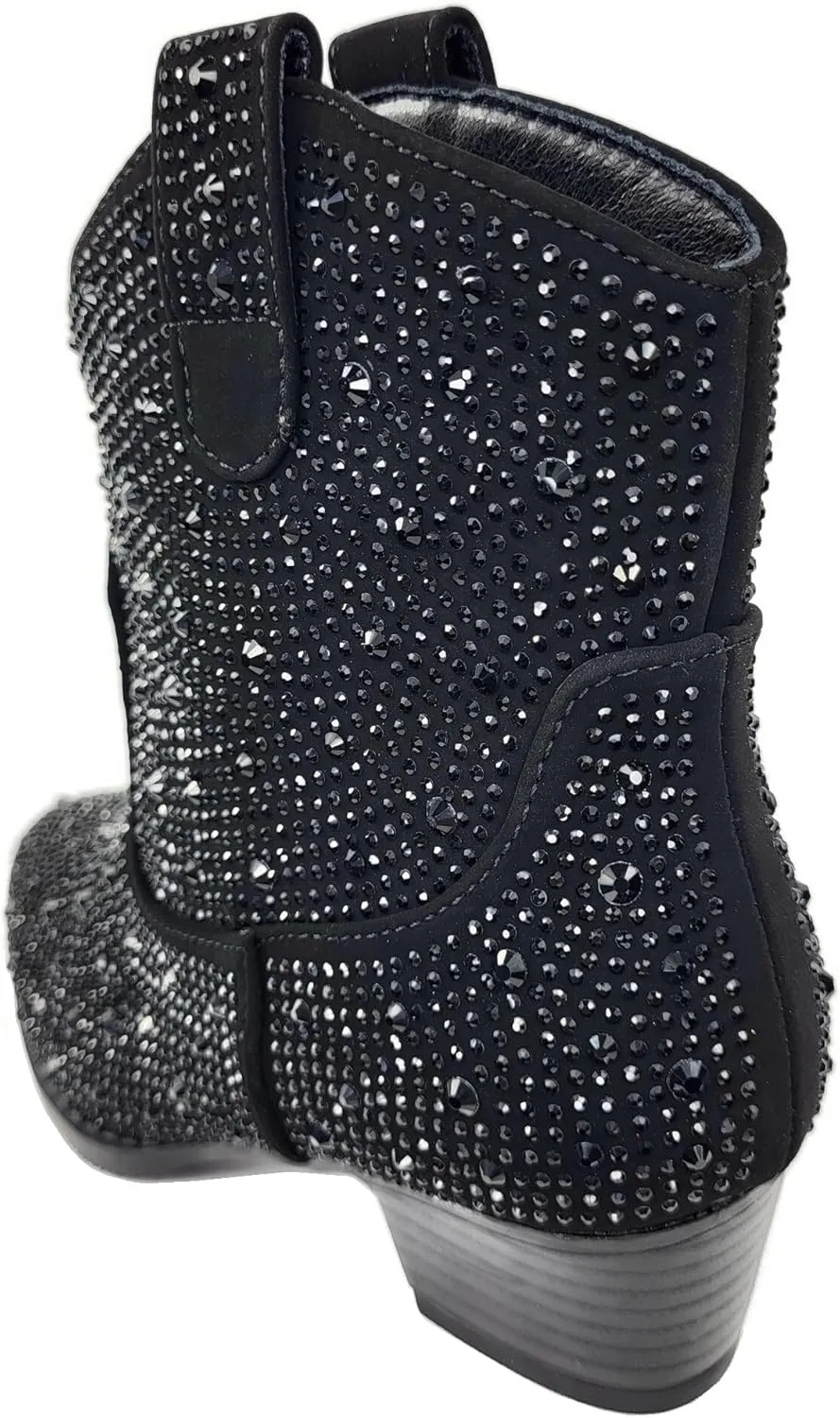 TruFox Girls Cowgirl Cowboy Rhinestone Boots Ankle Low Heel Dress Kids Booties