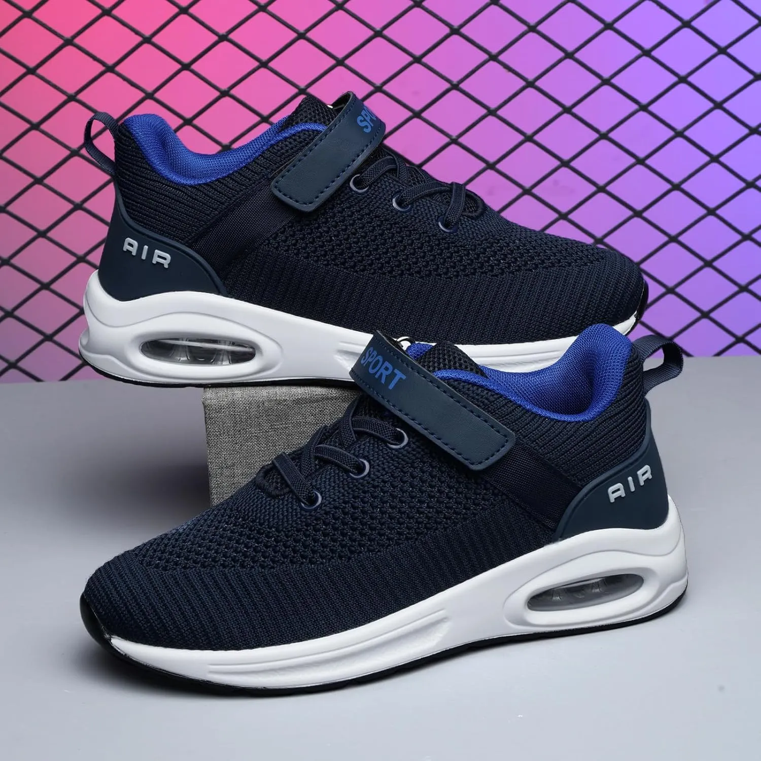 Ugmikdo Kids Shoes Boys Girls Running Tennis Shoes Air Shoes Breathable Lightweight Fashion Sneakers for Sports Athletic Gym Walking