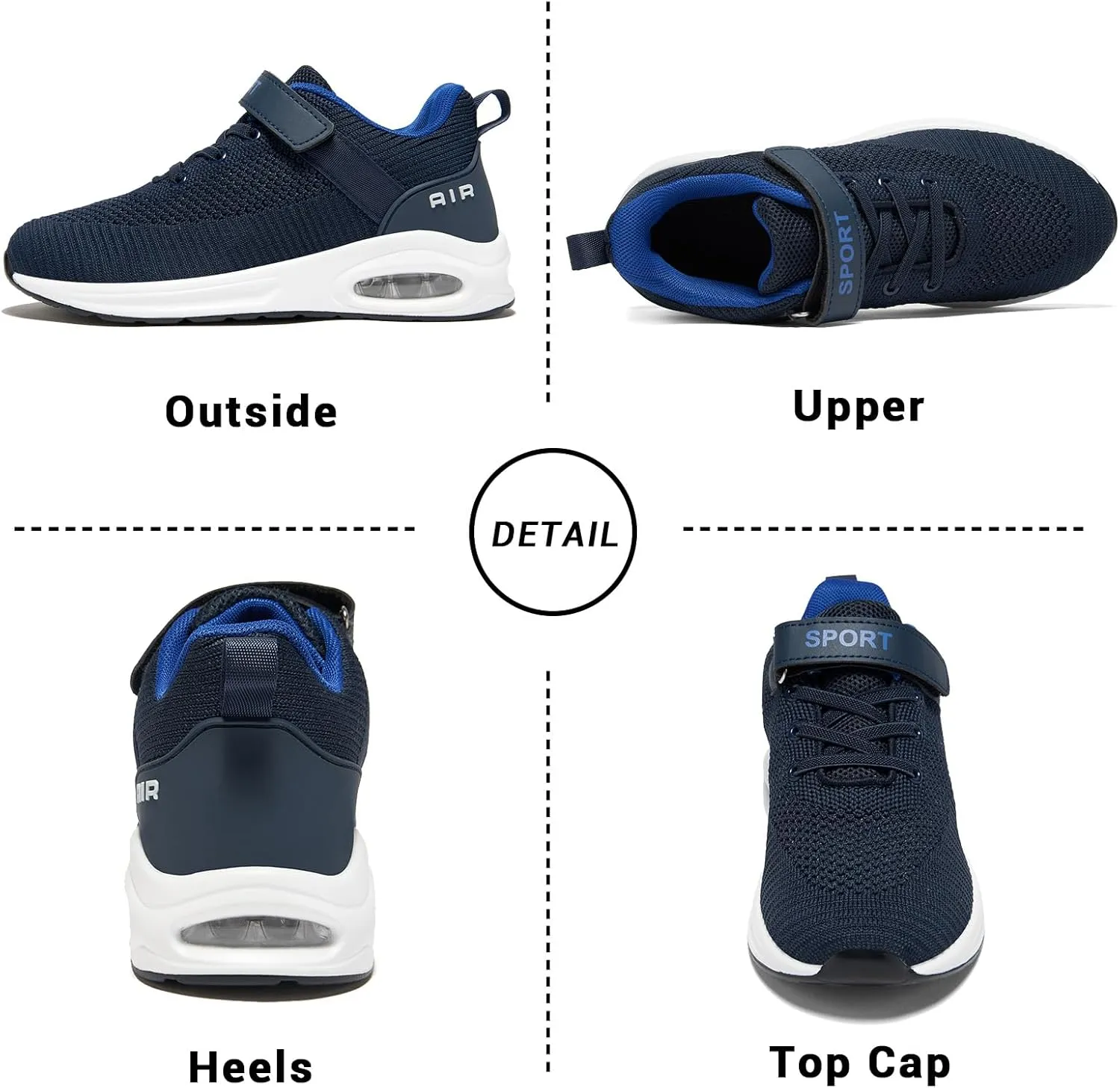 Ugmikdo Kids Shoes Boys Girls Running Tennis Shoes Air Shoes Breathable Lightweight Fashion Sneakers for Sports Athletic Gym Walking