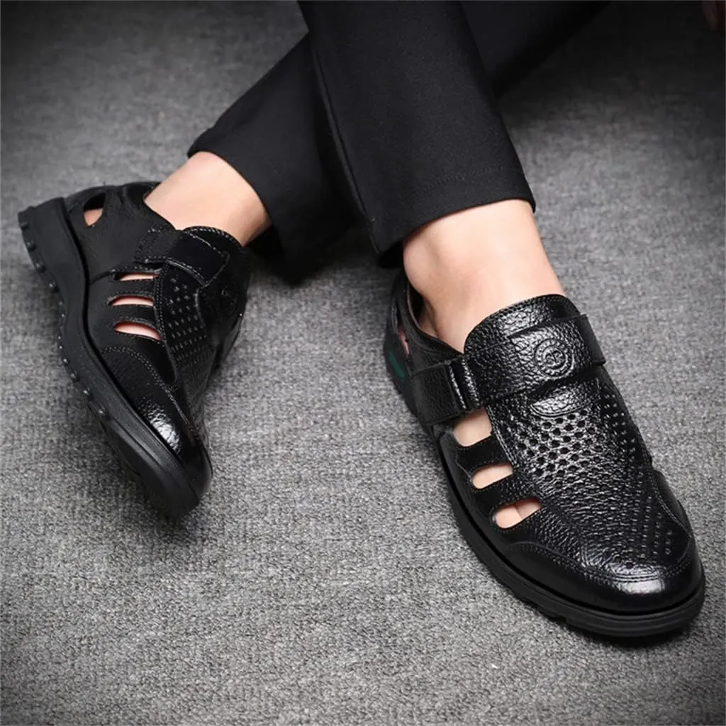 UIKGITP Men's Working Business Casual Sandals Man Summer Breathable Synthetic Leather Walking Office Oxfords Male Cocktail Party Fashion Dress Formal Shoes