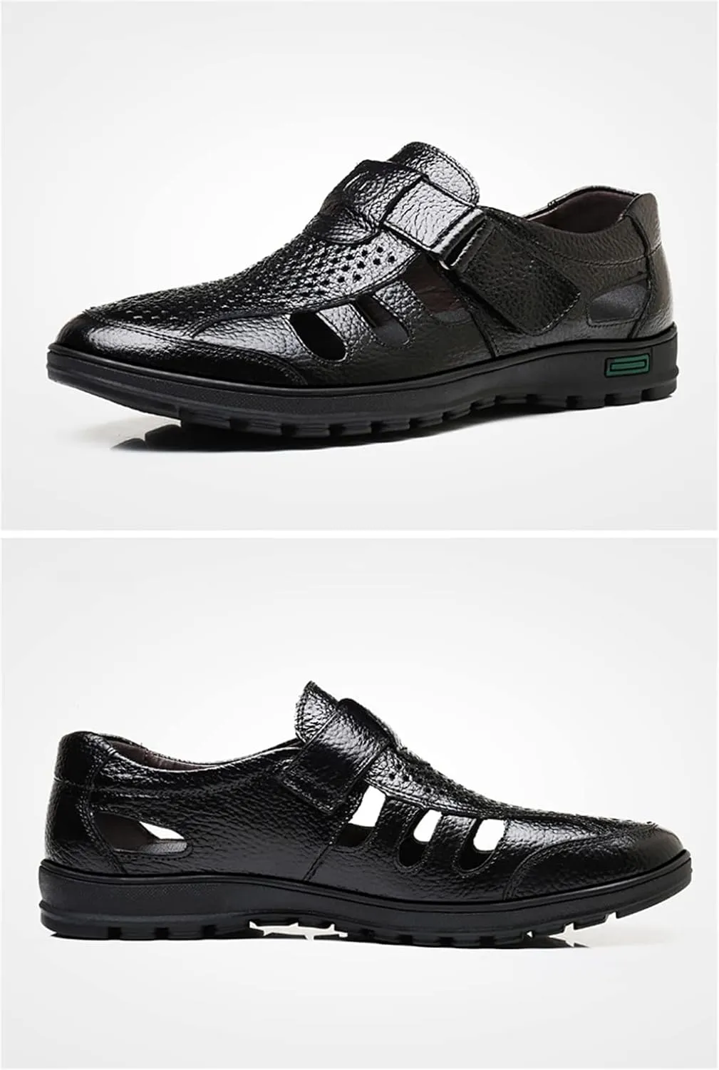 UIKGITP Men's Working Business Casual Sandals Man Summer Breathable Synthetic Leather Walking Office Oxfords Male Cocktail Party Fashion Dress Formal Shoes