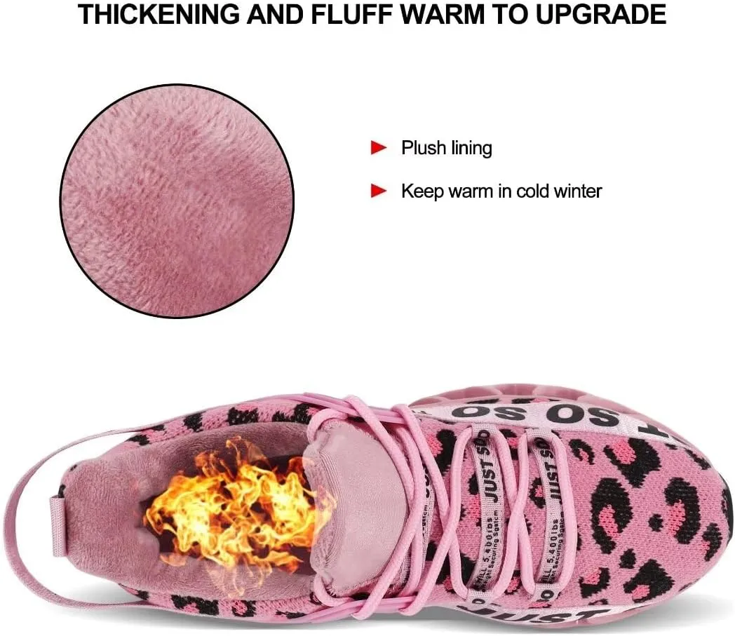 UMYOGO Womens Winter Walking Tennis Shoes - Slip On Memory Foam Lightweight Casual Sneakers for Work