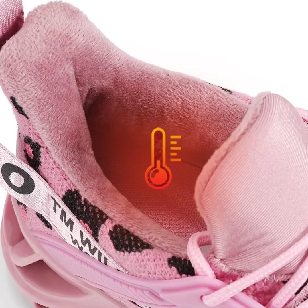 UMYOGO Womens Winter Walking Tennis Shoes - Slip On Memory Foam Lightweight Casual Sneakers for Work