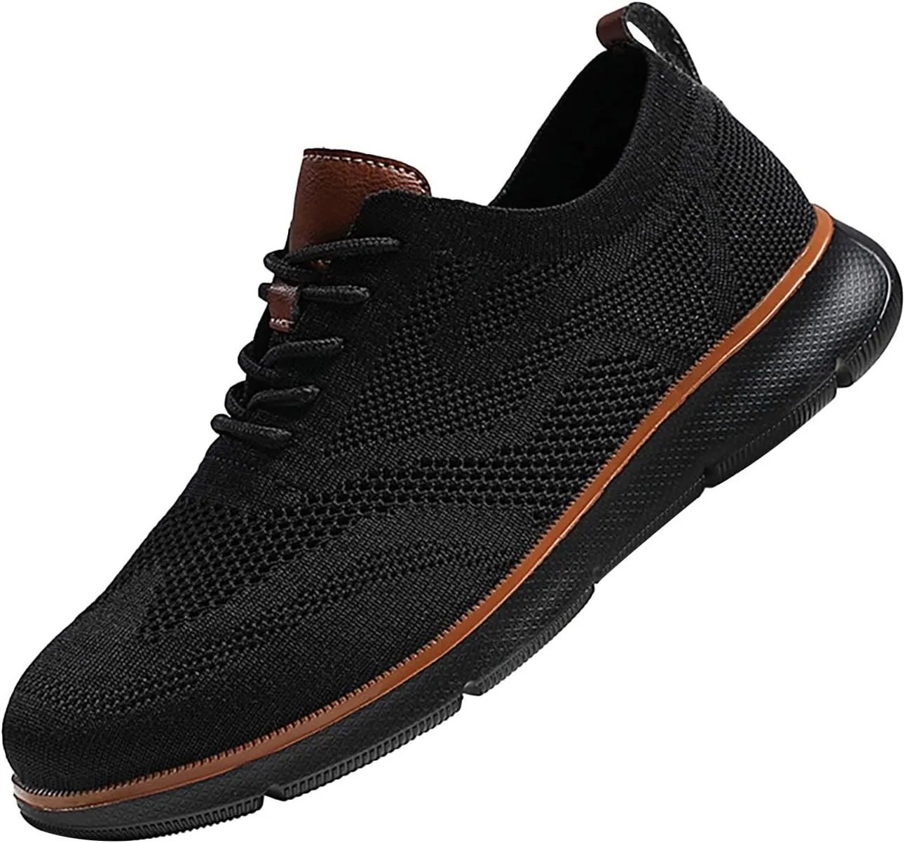 Valentines Deals of Today Mens Dress Shoes Casual Oxfords Shoes Knit Lightweight Breeze Footwear for Men Waterproof Sneakers Women Mens Mesh Dress Shoes Orthopedic Woven Slip on Walking