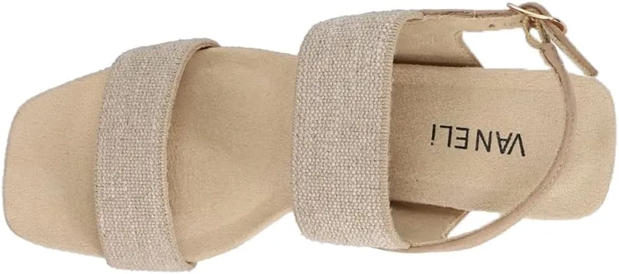 VANELi Womens Catlee Cork Slingback Casual Sandals Casual Low Heel 1-2" - Beige