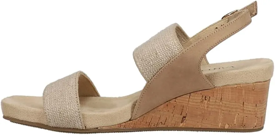 VANELi Womens Catlee Cork Slingback Casual Sandals Casual Low Heel 1-2" - Beige