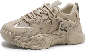 VAXAV Women's Fashion Breathable Mesh Platform Sneakers Casual Jogging Walking Shoes 5.5-8.5