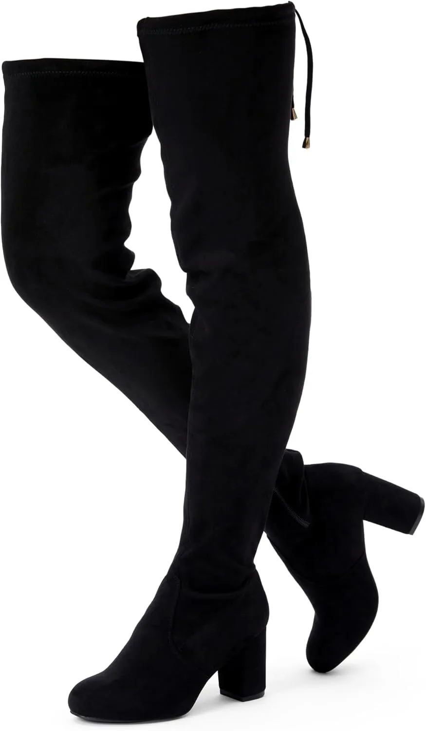 Vepose Women's 992 Thigh High Over The Knee Boots, Suede Long Boots with High Heel and Inner Zipper