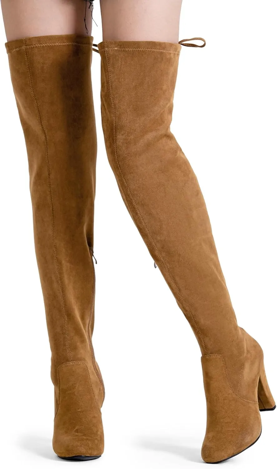 Vepose Women's 992 Thigh High Over The Knee Boots, Suede Long Boots with High Heel and Inner Zipper