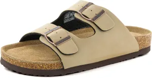 Verano Cork Sandals for Women – Cork Double Strap Sandals Women’s Summer Shoes – Comfortable Slide Sandals