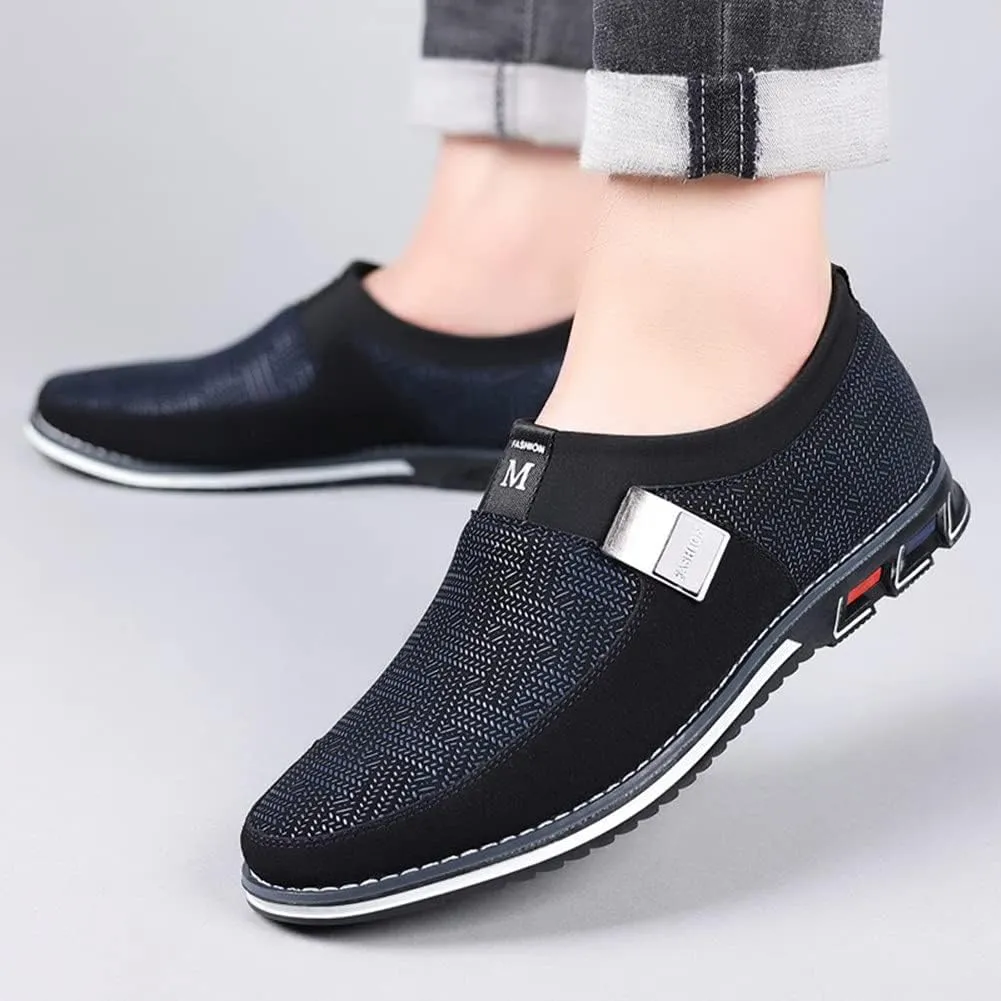 Veslesth Men Casual Shoes Sneakers Loafers Comfort Walking Shoes Fashion Driving Shoes Luxury Leather Shoes for Male Business Work Office Dress Outdoor