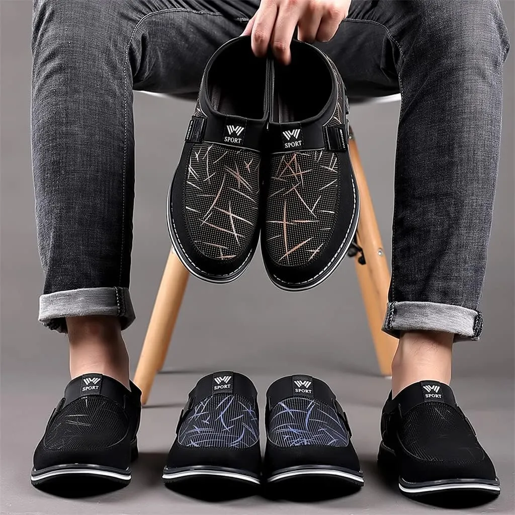 Veslesth Men Casual Shoes Sneakers Loafers Comfort Walking Shoes Fashion Driving Shoes Luxury Leather Shoes for Male Business Work Office Dress Outdoor