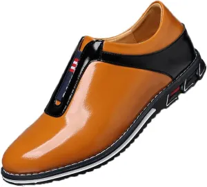 Veslexth Men Casual Business Loafers Lace-up Shoes Breathable Comfort Walking Fashion Driving Luxury Leather for Male Sneakers Work Office Dress Outdoor