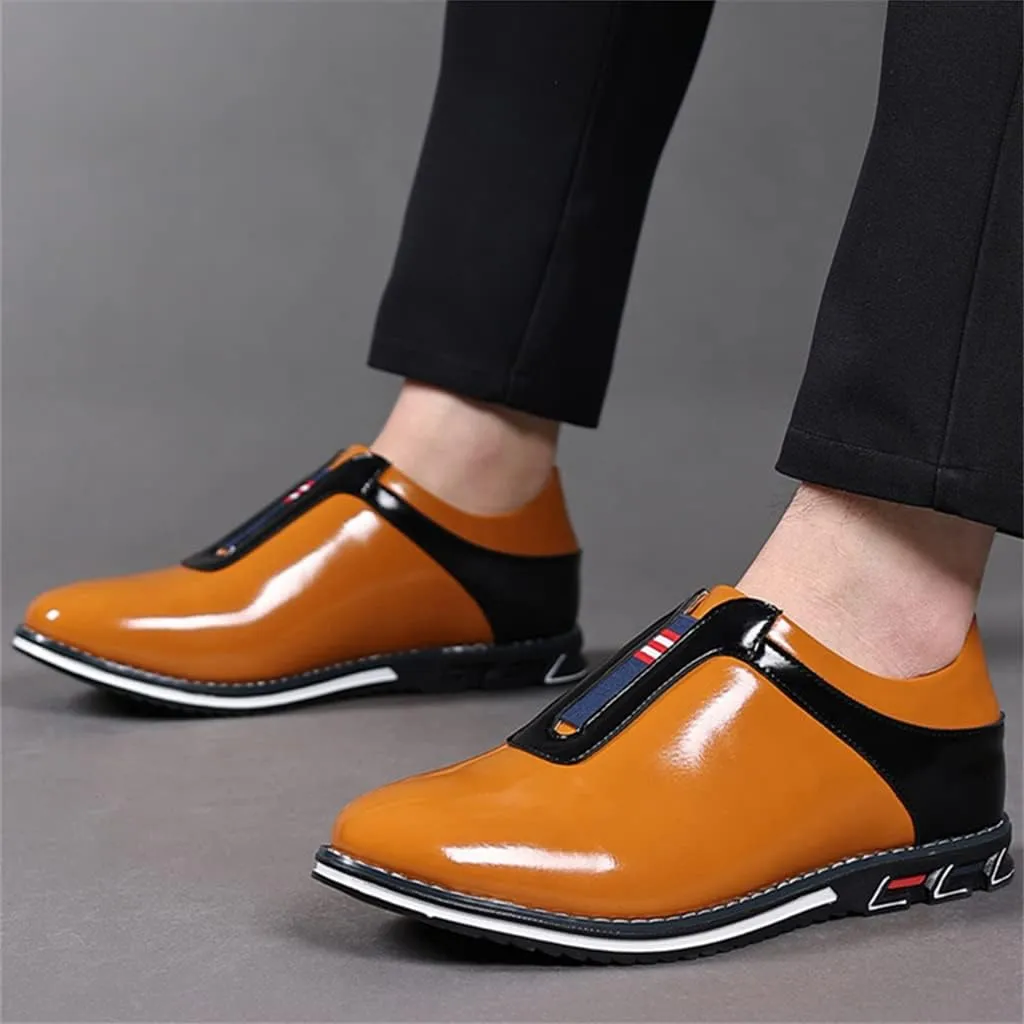 Veslexth Men Casual Business Loafers Lace-up Shoes Breathable Comfort Walking Fashion Driving Luxury Leather for Male Sneakers Work Office Dress Outdoor