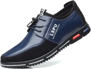 Veslexth Men Casual Business Loafers Lace-up Shoes Breathable Comfort Walking Fashion Driving Luxury Leather for Male Sneakers Work Office Dress Outdoor