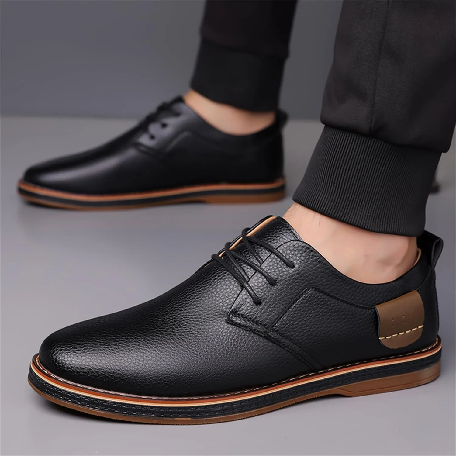 Veslexth Men Casual Driving Loafers Breathable Comfort Walking Wing Tips Lace Up Luxury Leather Shoes for Male Business Work Office Dress Outdoor Sneakers