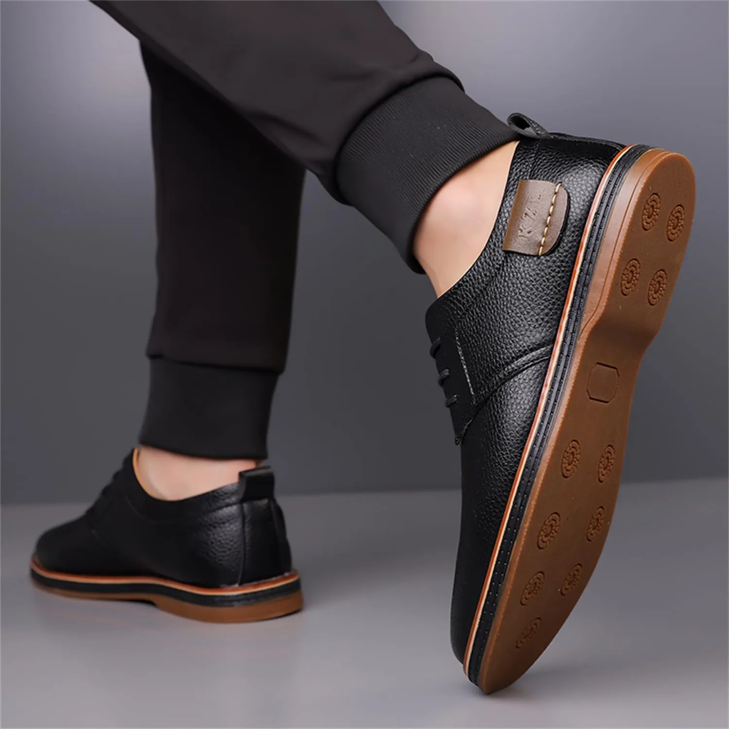 Veslexth Men Casual Driving Loafers Breathable Comfort Walking Wing Tips Lace Up Luxury Leather Shoes for Male Business Work Office Dress Outdoor Sneakers