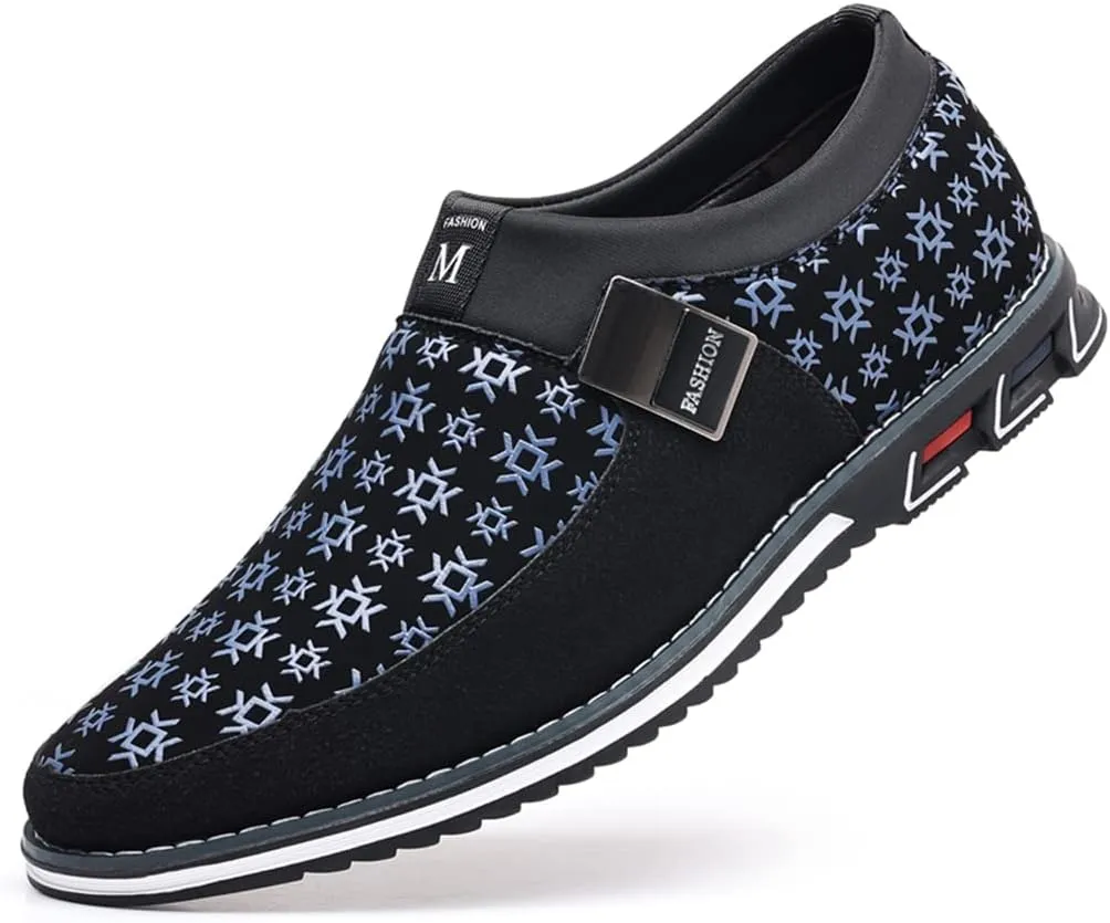 Veslexth Mens Casual Shoes Business Silp-on Fashion Leather Loafers Comfort Walking Driving Luxury for Male Work Office Dress Outdoor Breathable Sneakers