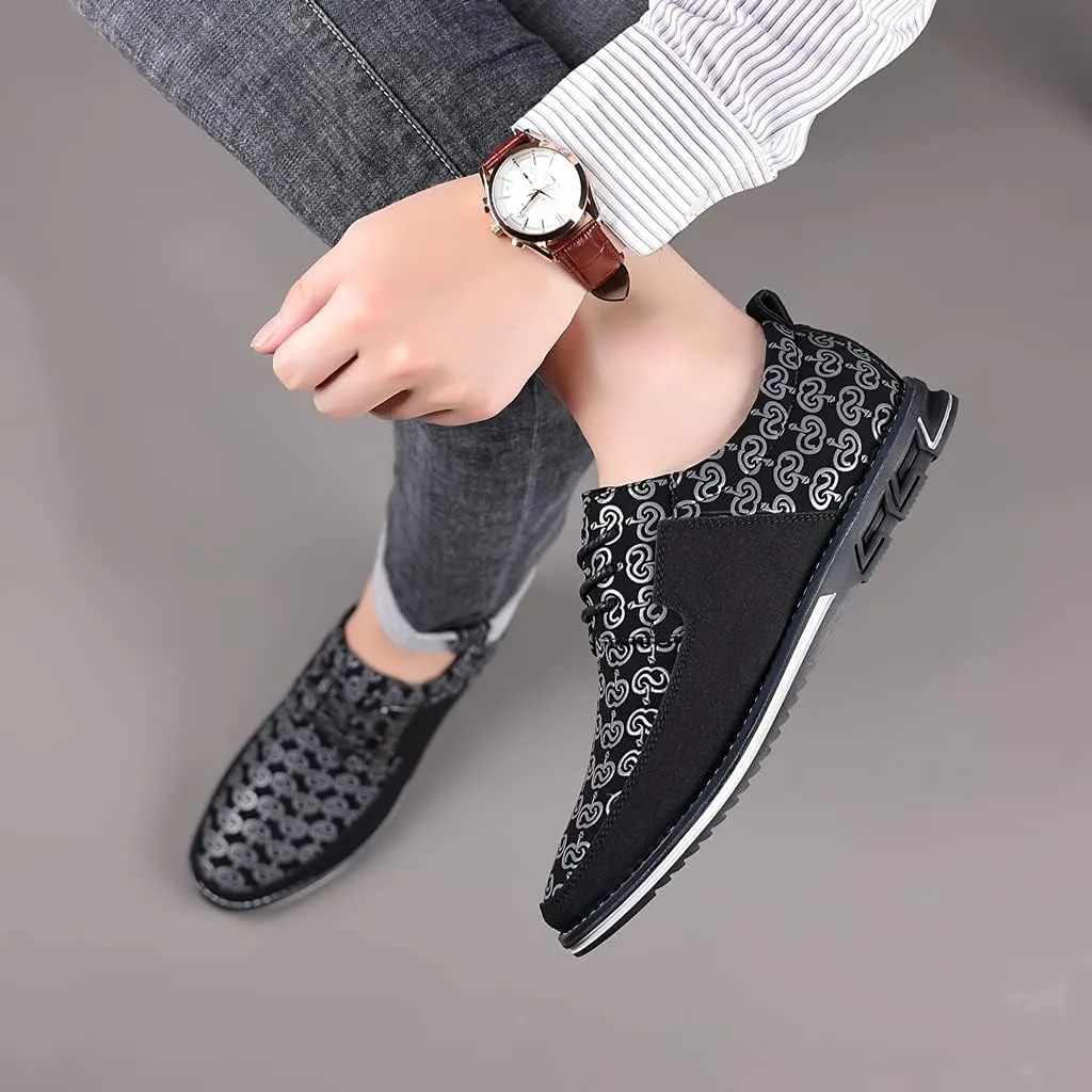 Veslexth Mens Casual Shoes Business Silp-on Fashion Leather Loafers Comfort Walking Driving Luxury for Male Work Office Dress Outdoor Breathable Sneakers