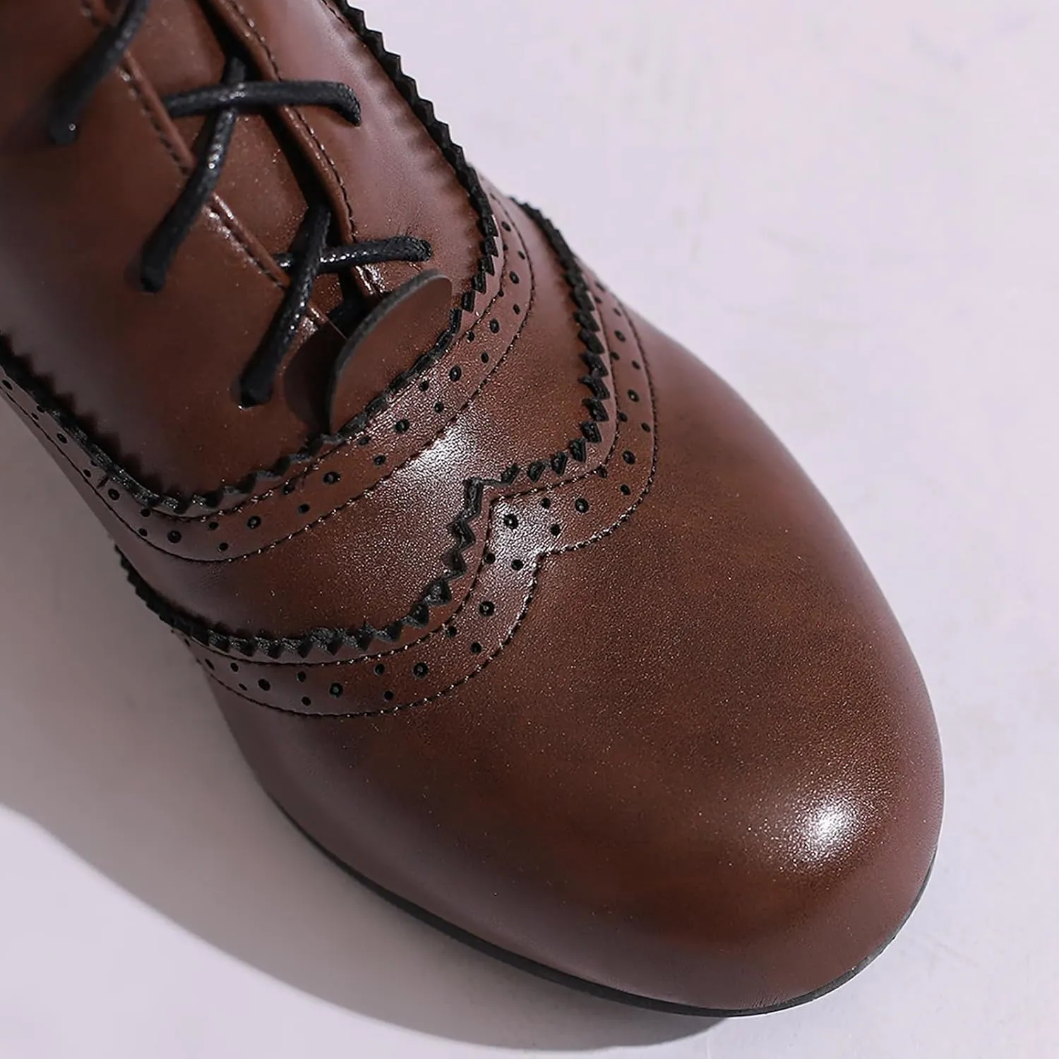 Victorian Boots for Women Vintage Lace Up Ankle-High Booties Costume Goth Booties Halloween Witch Stuff Cuban Heel Granny Boots