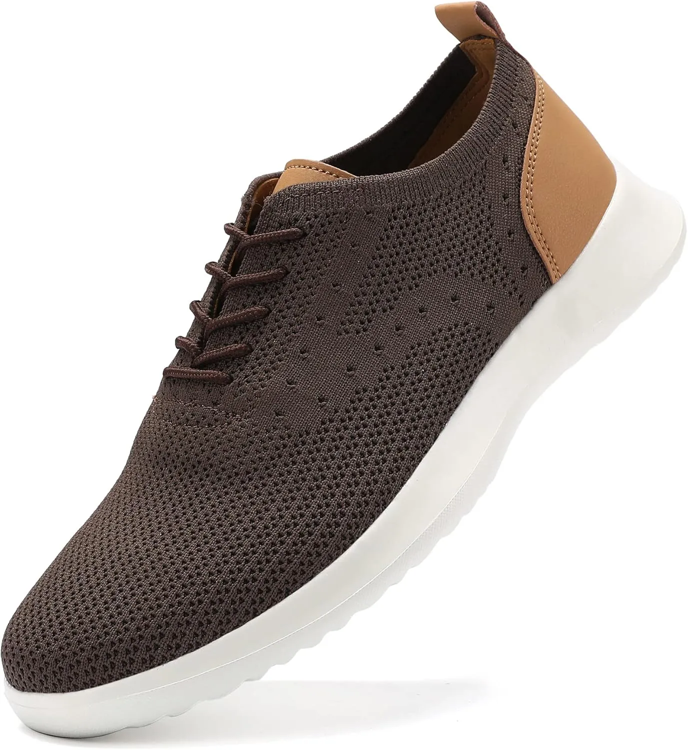 VILOCY Men's Casual Dress Oxfords Shoes Knit Lightweight Breathable Fashion Sneaker