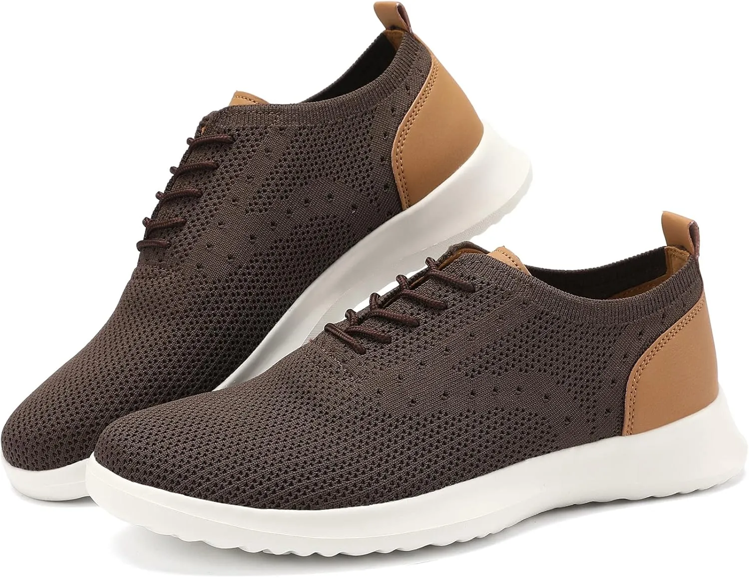 VILOCY Men's Casual Dress Oxfords Shoes Knit Lightweight Breathable Fashion Sneaker