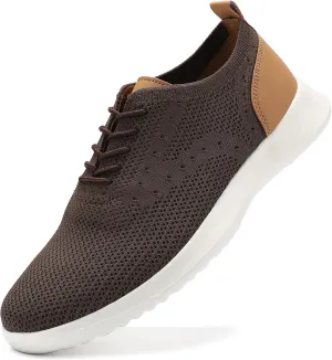 VILOCY Men's Casual Dress Oxfords Shoes Knit Lightweight Breathable Fashion Sneaker