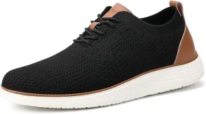 VILOCY Men's Casual Dress Sneakers Oxfords Business Mesh Breathable Walking Shoes Tennis Comfortable