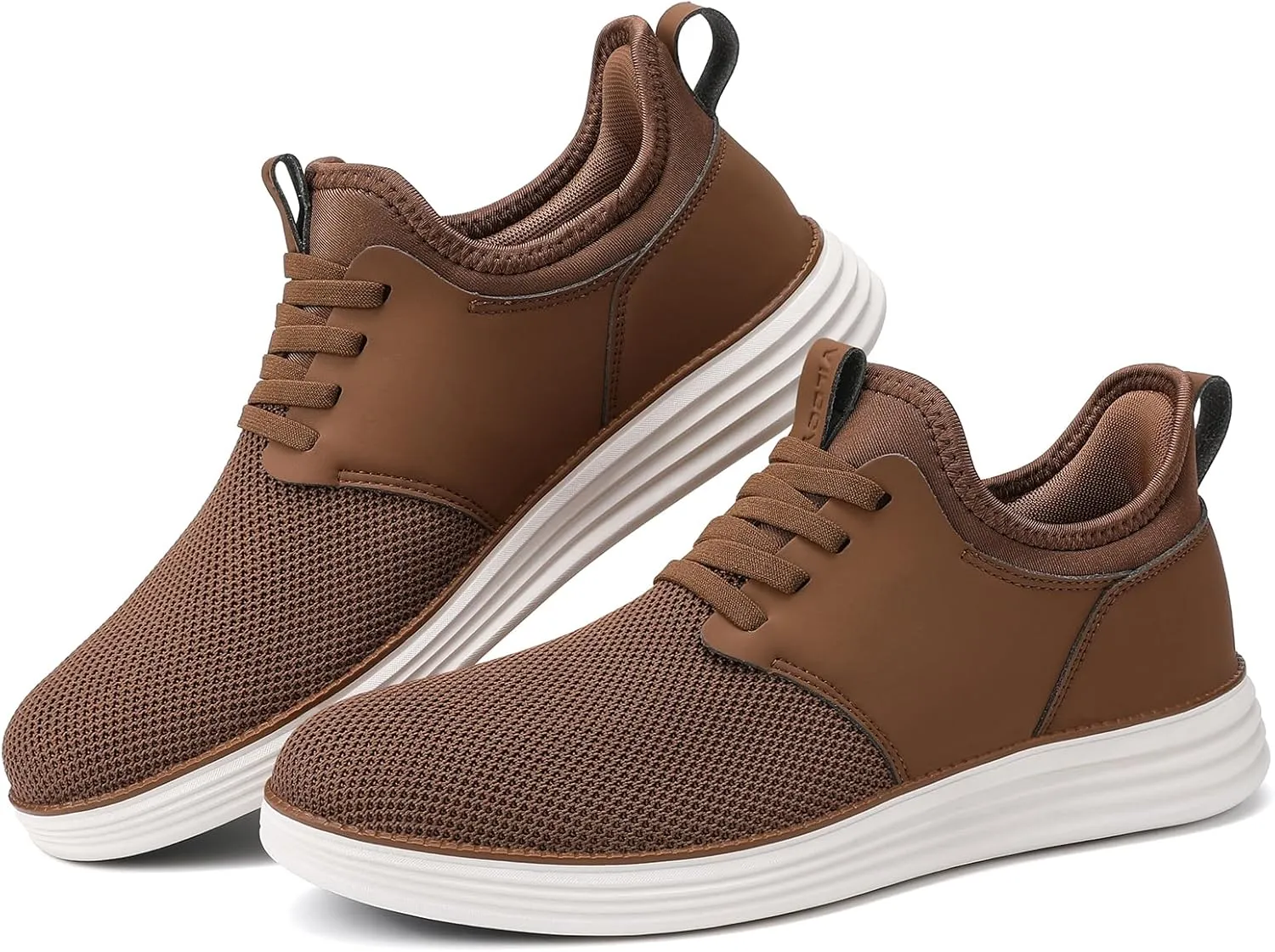 VILOCY Mens Slip On Casual Dress Shoes Hands Free Fashion Sneakers Mesh Tennis Walking Work Shoes Comfortable Breathable Lightweight Non Slip