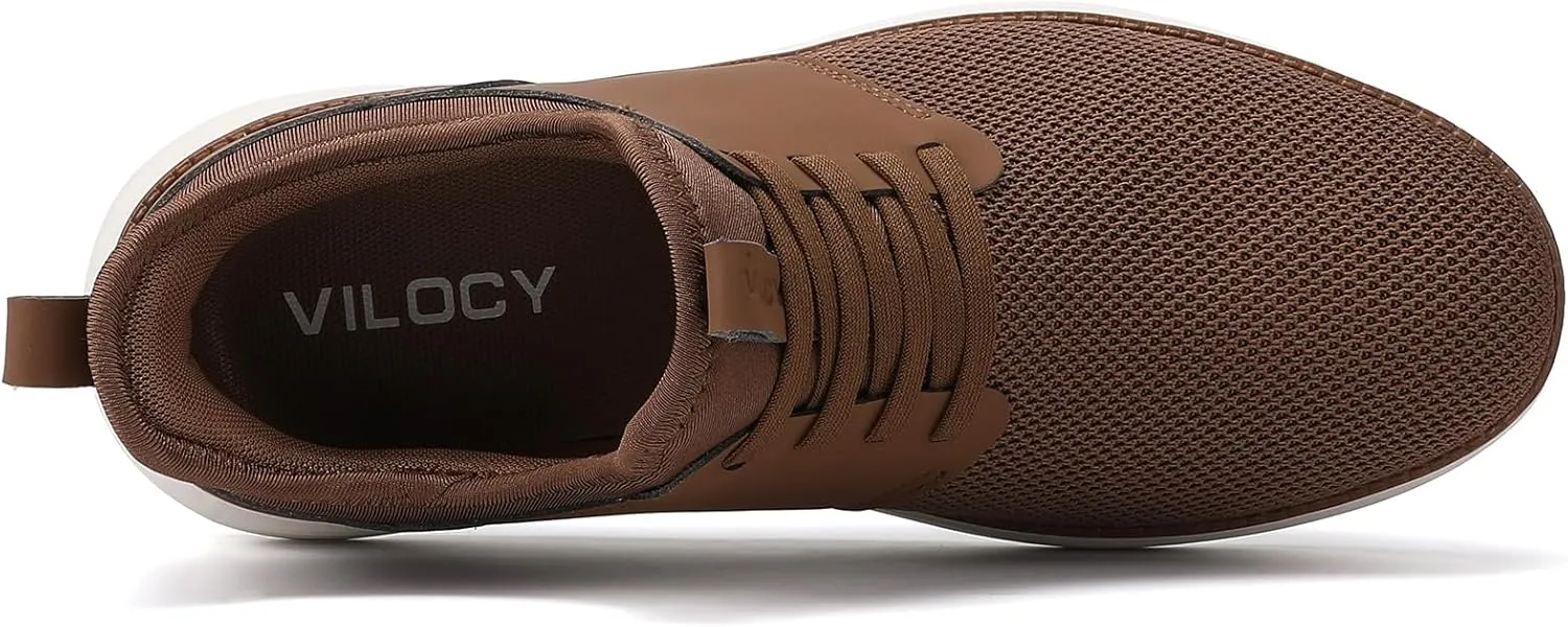 VILOCY Mens Slip On Casual Dress Shoes Hands Free Fashion Sneakers Mesh Tennis Walking Work Shoes Comfortable Breathable Lightweight Non Slip
