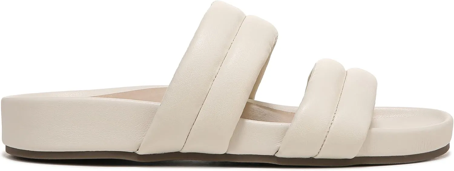 Vionic Women's Safari Mayla Slide Sandal- Supportive Walking Leather Shoes That Include Three-Zone Comfort with Orthotic Insole Arch Support, Medium Fit, Sizes 5-11