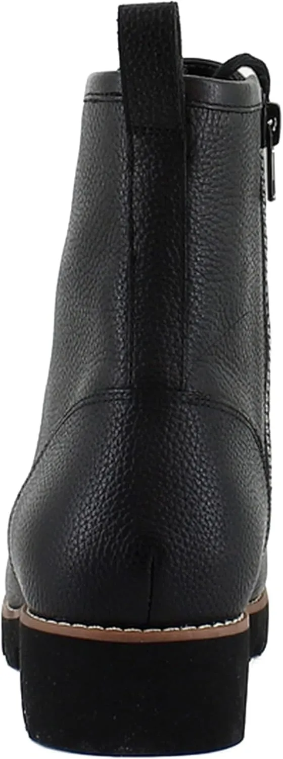 Vionic Women's Walking Boots Lani II Zipper Closure- Comfortable Supportive Walking Booties with Built-in Arch Support, Helps Heel Pain