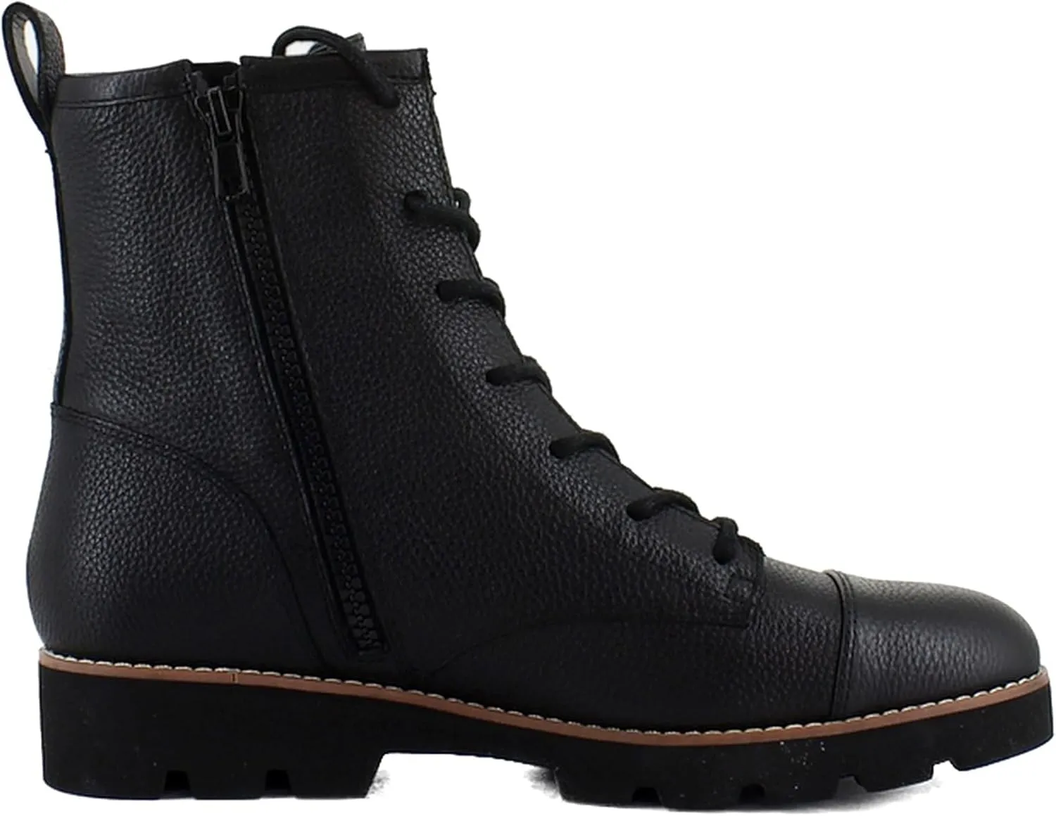 Vionic Women's Walking Boots Lani II Zipper Closure- Comfortable Supportive Walking Booties with Built-in Arch Support, Helps Heel Pain