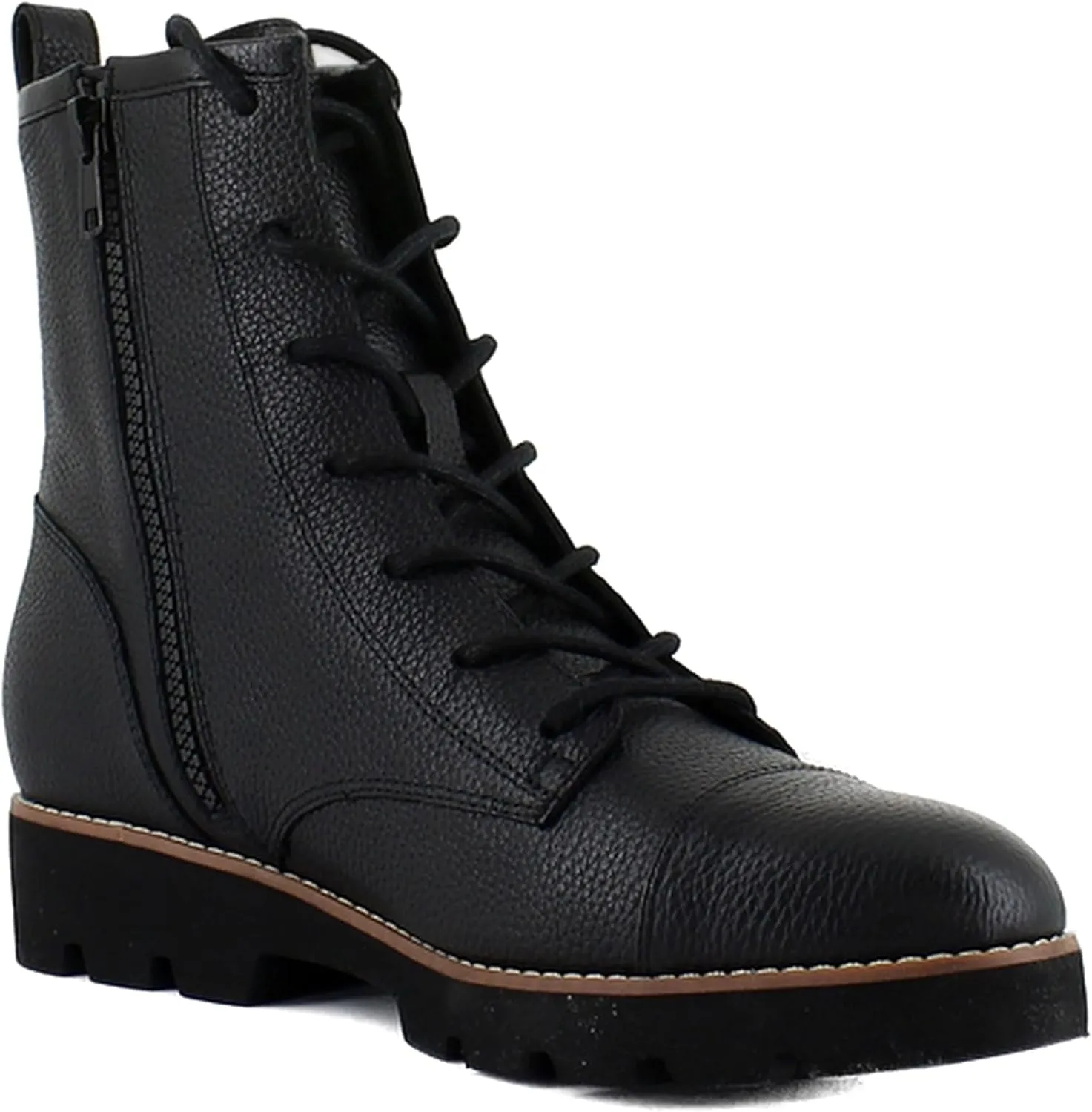 Vionic Women's Walking Boots Lani II Zipper Closure- Comfortable Supportive Walking Booties with Built-in Arch Support, Helps Heel Pain