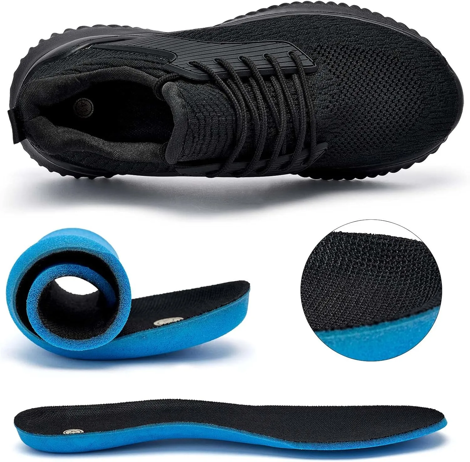 Walking Shoes for Men Sneakers - Memory Foam Tennis Running Shoes for Athletic Workout Gym Jogging Sports Lightweight Breathable Casual Sneakers