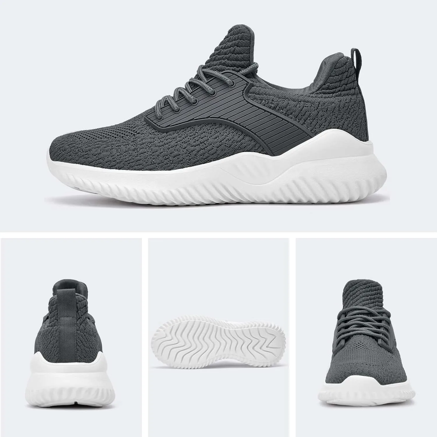 Walking Shoes for Men Sneakers - Memory Foam Tennis Running Shoes for Athletic Workout Gym Jogging Sports Lightweight Breathable Casual Sneakers
