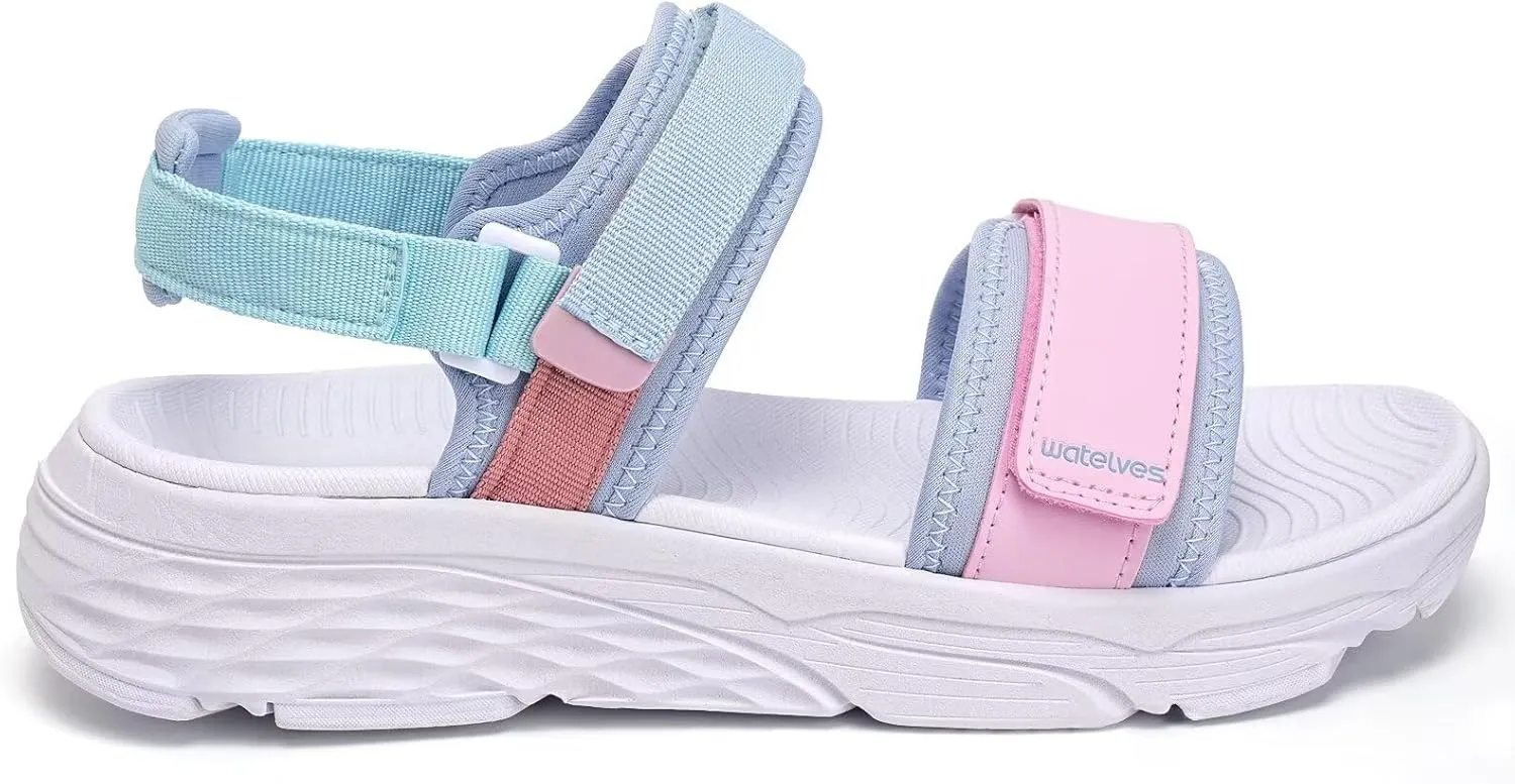 WateLves Womens-Sport-Sandals Outdoor Hiking Sandals with-Arch-Support Comfortable Webbing-Water-Athletic Beach-Sandals for Travel-Walking-Trekking-Camping
