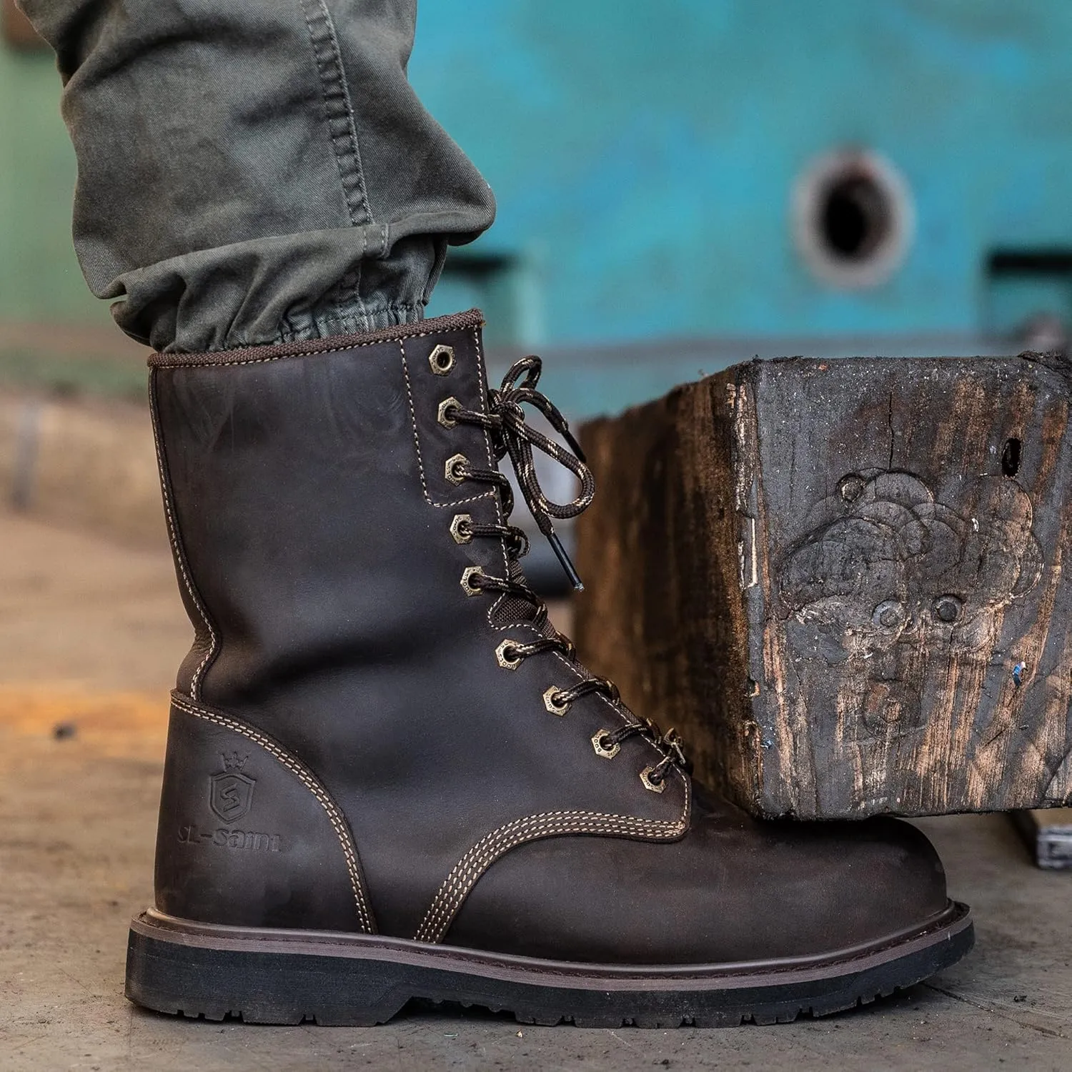 Waterproof Steel Toe 8 Inch Work Boots For Men Loggers and Hunt Industrial&Construction Insulated Safety Winter Shoes Breathable Performance Puncture-proof Footwear…