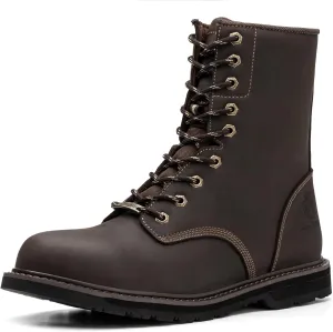 Waterproof Steel Toe 8 Inch Work Boots For Men Loggers and Hunt Industrial&Construction Insulated Safety Winter Shoes Breathable Performance Puncture-proof Footwear…