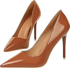 WENJIAZHIZHI Solid Platform Dressy Pumps Stiletto High Heels Shoes for Women Sexy Closed Toe Slip-On Loafers