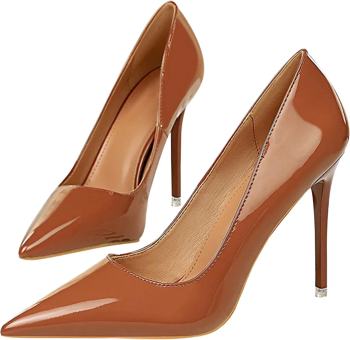 WENJIAZHIZHI Solid Platform Dressy Pumps Stiletto High Heels Shoes for Women Sexy Closed Toe Slip-On Loafers