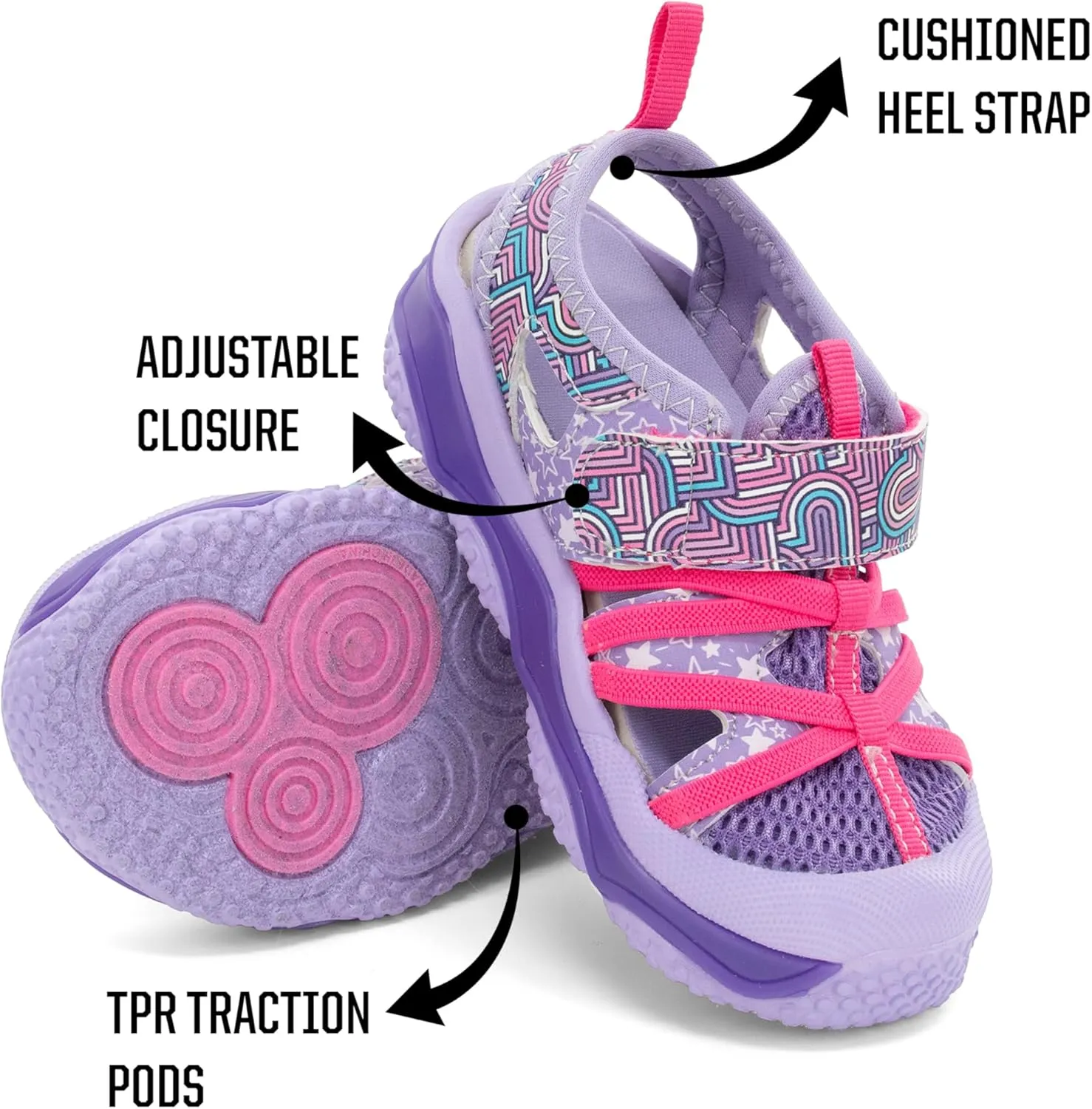Western Chief Kids Shore Runner Sandal - Kid Friendly, Lightweight, Traction Outsole - Perfect Outdoor Sandals for Boys and Girls