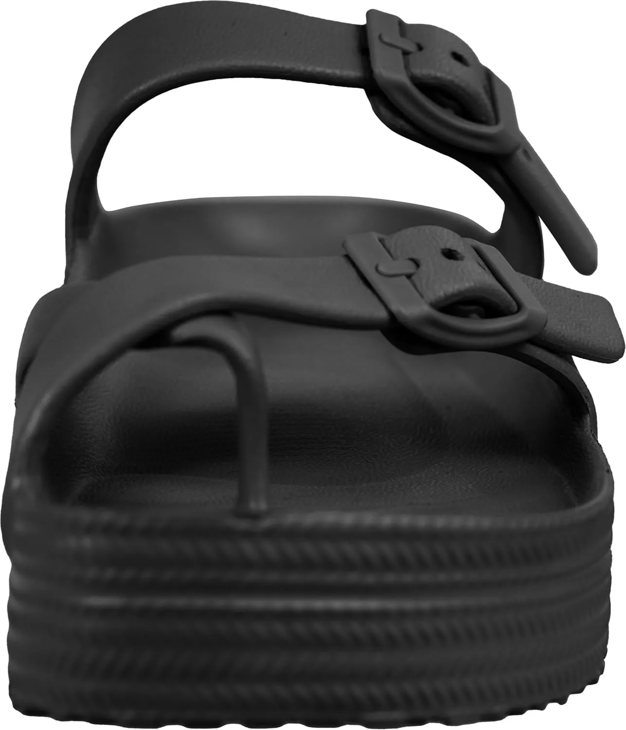 Weweya Womens Sandal with Arch Support - Adjustable Buckle Straps Beach Slides - Summer Lightweight Flip Flops Sandals
