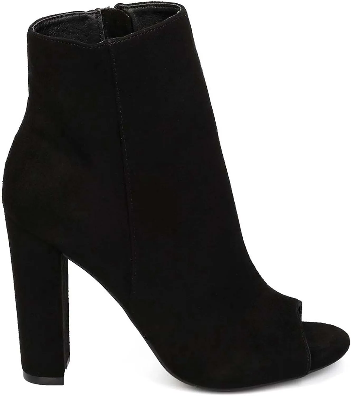 Wild Diva Morris-03 Women's Stylish Peep Toe Slouch Ankle Boots Chunky Stacked Heels Bootie