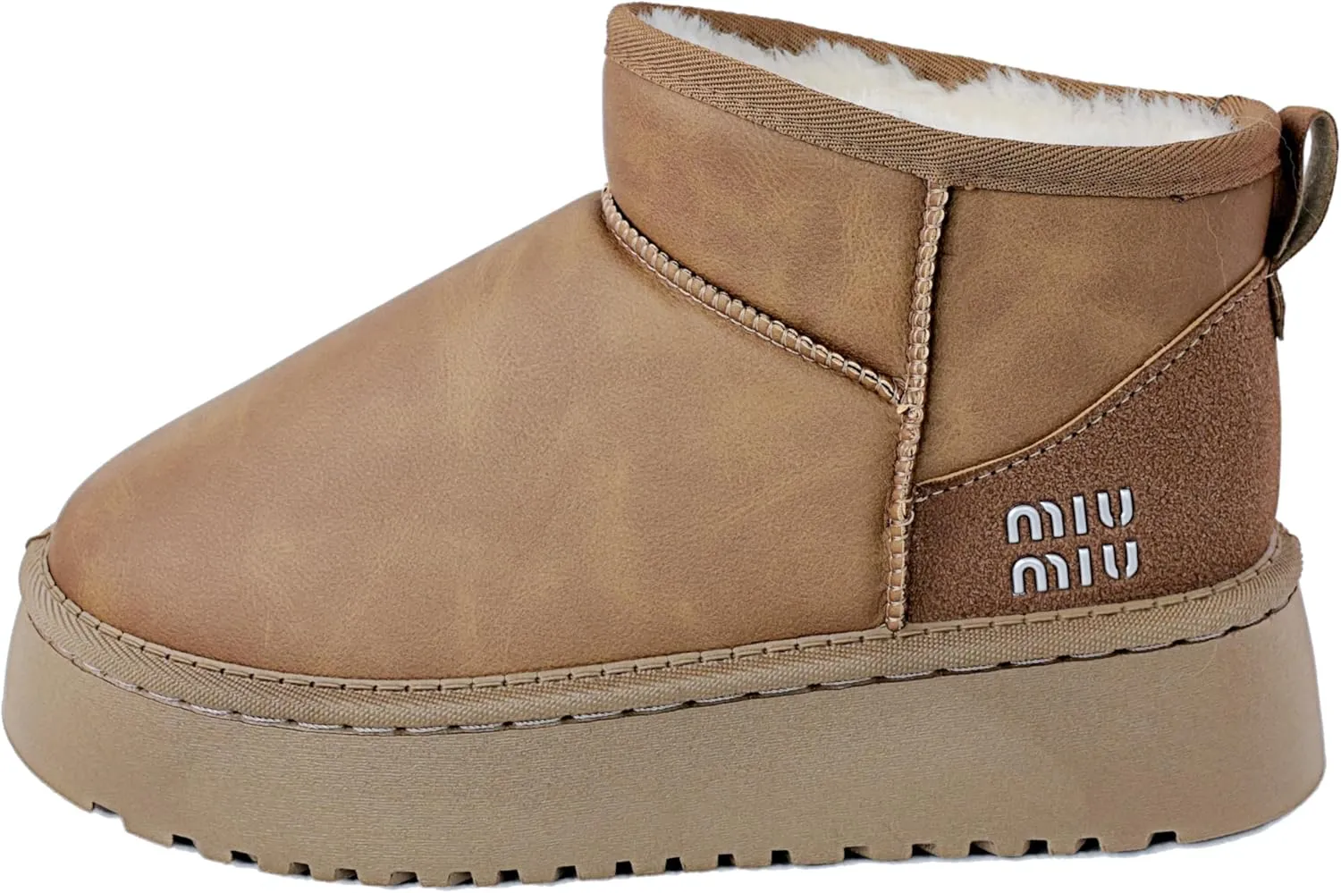 Winter Ankle Boots for Women - Water Resistant Leather Booties Non-Slip Platform Suede Mini Women's Boots - Perfect for Christmas Gifts