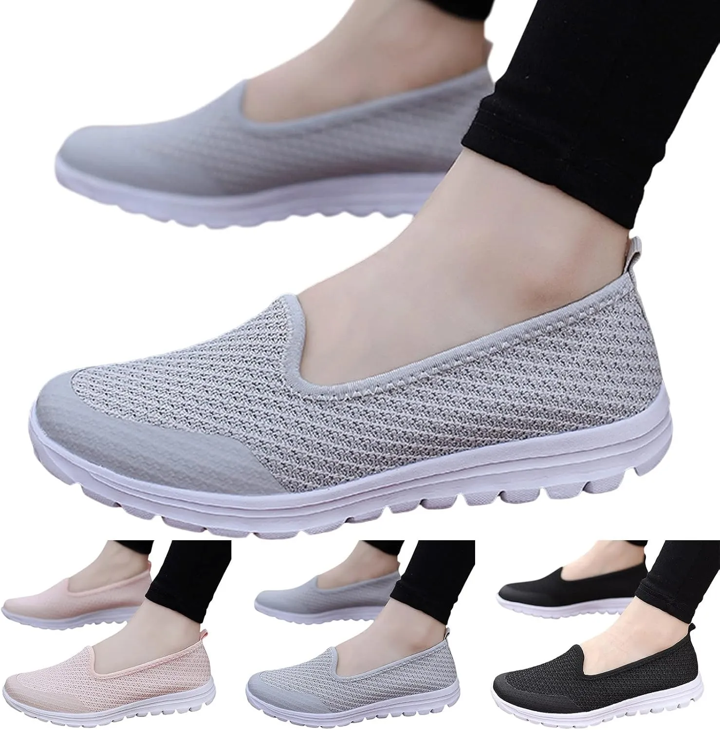 Women Casual Shoes Fashionable and Simple Solid Color New Pattern Summer Mesh Breathable Comfortable Shoes Womens Casual