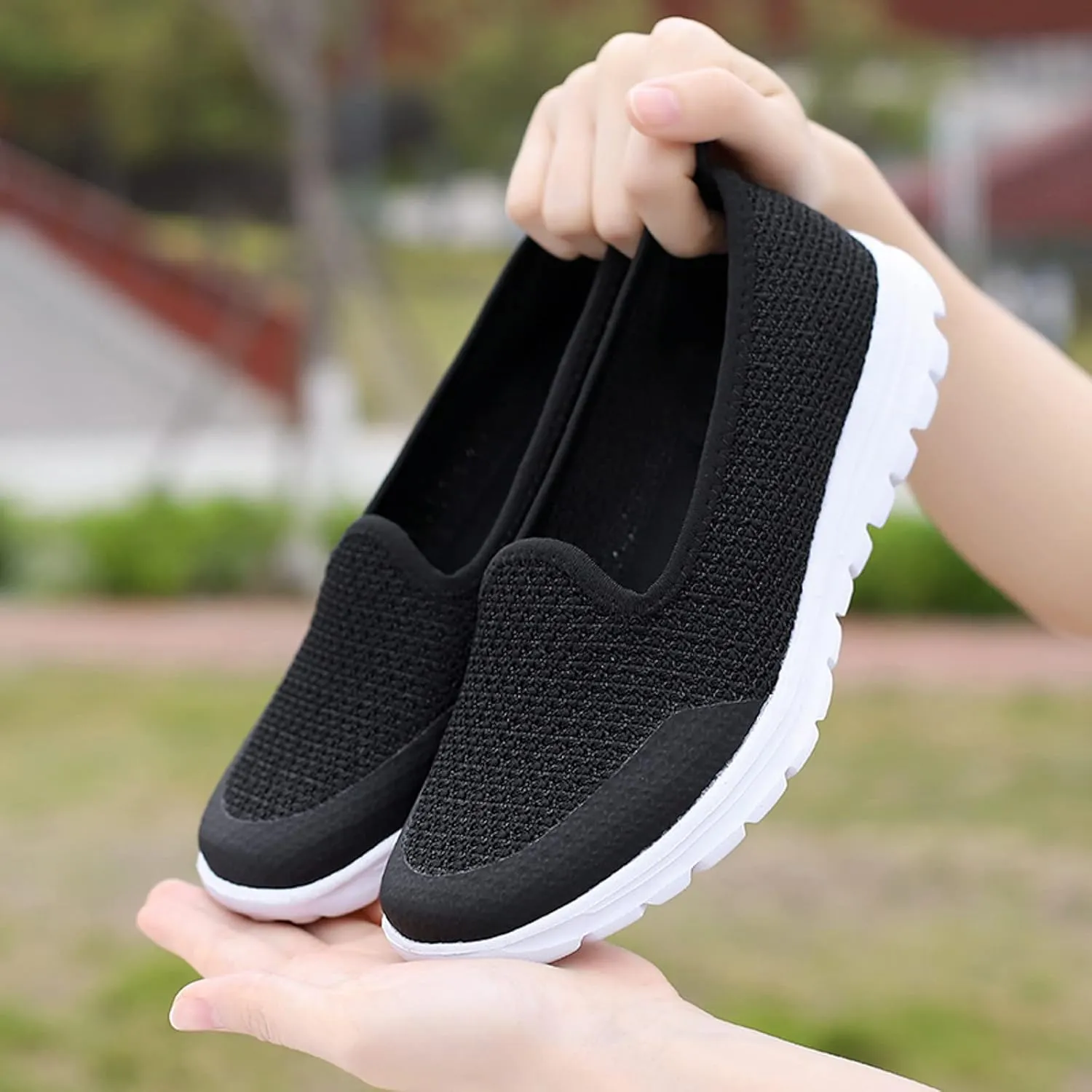 Women Casual Shoes Fashionable and Simple Solid Color New Pattern Summer Mesh Breathable Comfortable Shoes Womens Casual