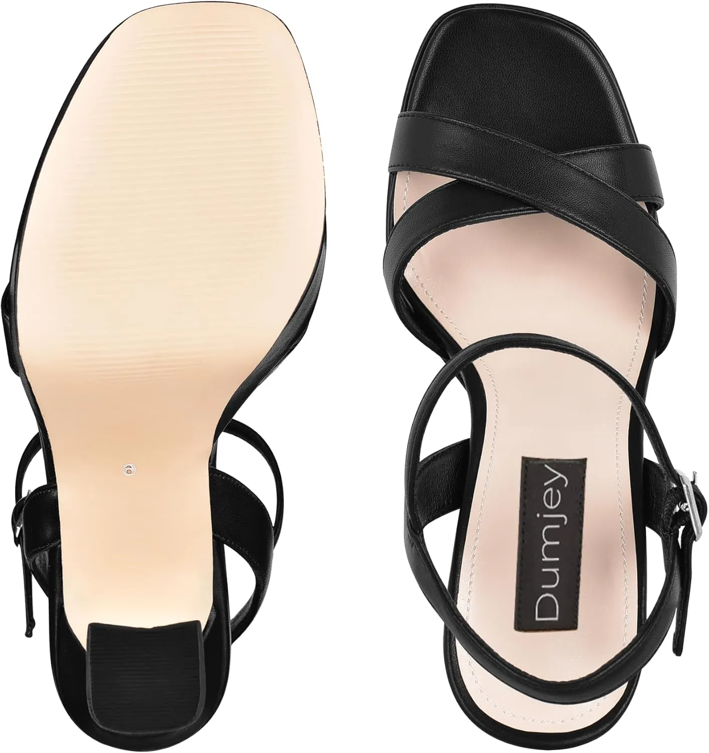 Women High Heel Platform Sandals with Ankle Strap Open Toe Spool Chunky Heels Prom Party Dress with Buckle