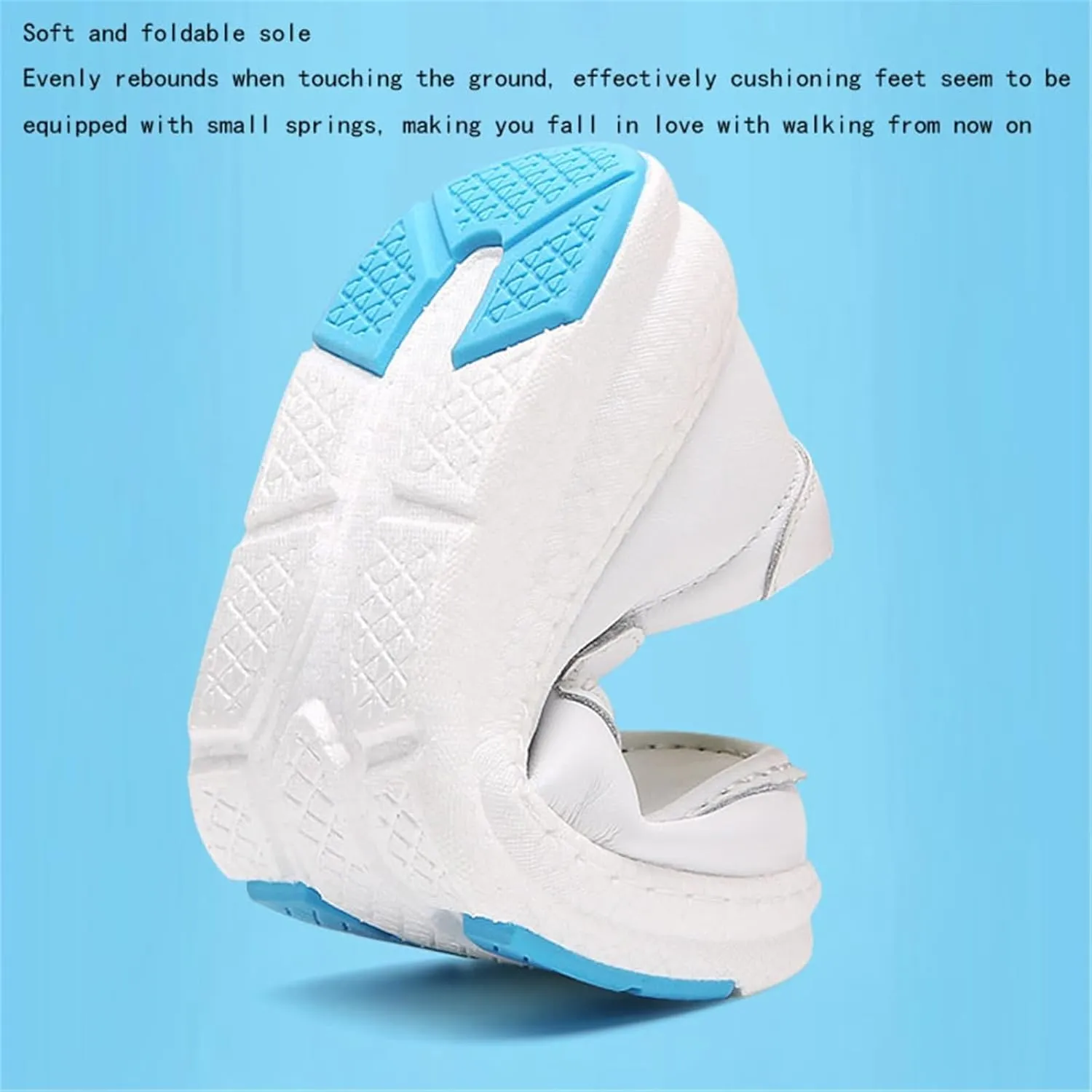 Women Platform Orthopedic Nursing Shoes, Women's Slip-On Breathable Non-Slip Leather Air Cushion Nurse Shoes, Arch Support Moccasins, for Medical Care Work