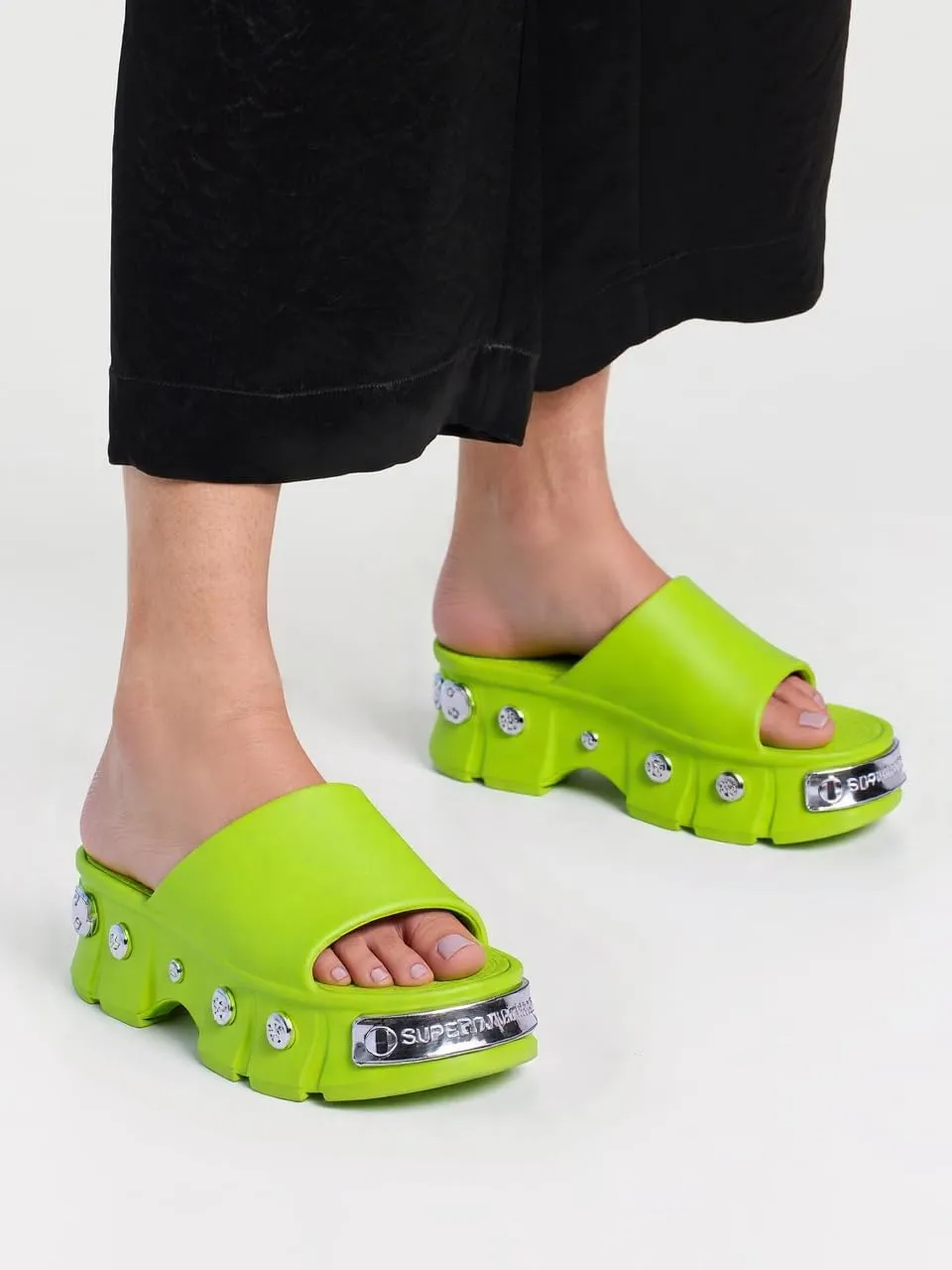 Women Platform Sandals Open Toe Chunky Flatform Slides Sandals Fashion Slip on Summer Beach Sandals Casual Dressy Female Platform Slides for Vacation Comfort Wedges Slide